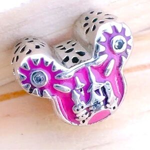 925 sterling silver mouse ears bracelet/necklace charm NWT